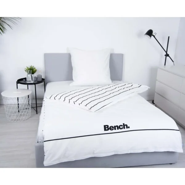 Bench Bettwäsche-Set Gestreift Aus Renforcé-Baumwolle – 135×200 / 80×80 Cm – Weiß 5