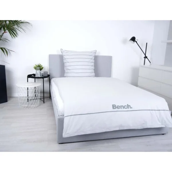 Bench Bettwäsche-Set Gestreift Aus Renforcé-Baumwolle – 155×220 / 80×80 Cm – Grau 4