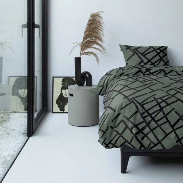 Damai Kline Bettwäsche-Set Aus Bio-Baumwolle – 155×220 / 80×80 Cm – Green 3