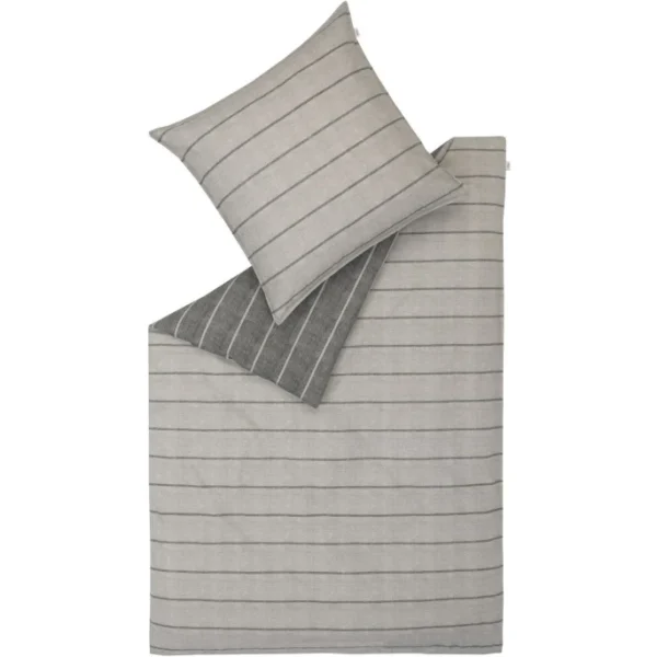 Schöner Wohnen Match Bettwäsche Set Aus Chambray – 135×200 / 80×80 Cm – Grau 1