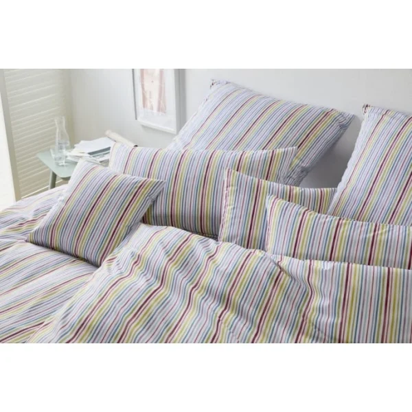Elegante Rainbow Bettwäsche-Set Aus Mako-Batist – 135×200 / 40×80 Cm – Flieder-beere 3