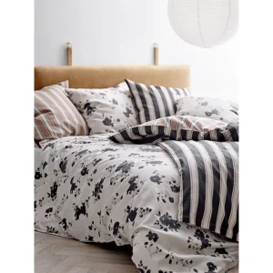 Södahl Nordic Bio Bettwäsche-Set Aus Baumwoll-Satin – 135×200 Cm / 80×80 Cm – Ash 13
