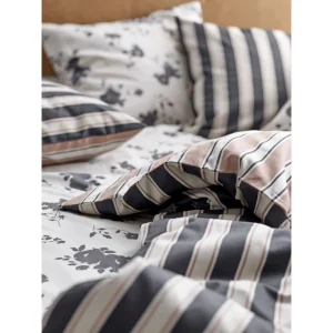Södahl Nordic Bio Bettwäsche-Set Aus Baumwoll-Satin – 135×200 Cm / 80×80 Cm – Ash 15