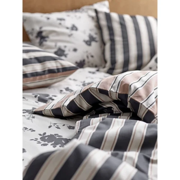 Södahl Nordic Bio Bettwäsche-Set Aus Baumwoll-Satin – 135×200 Cm / 80×80 Cm – Ash 6